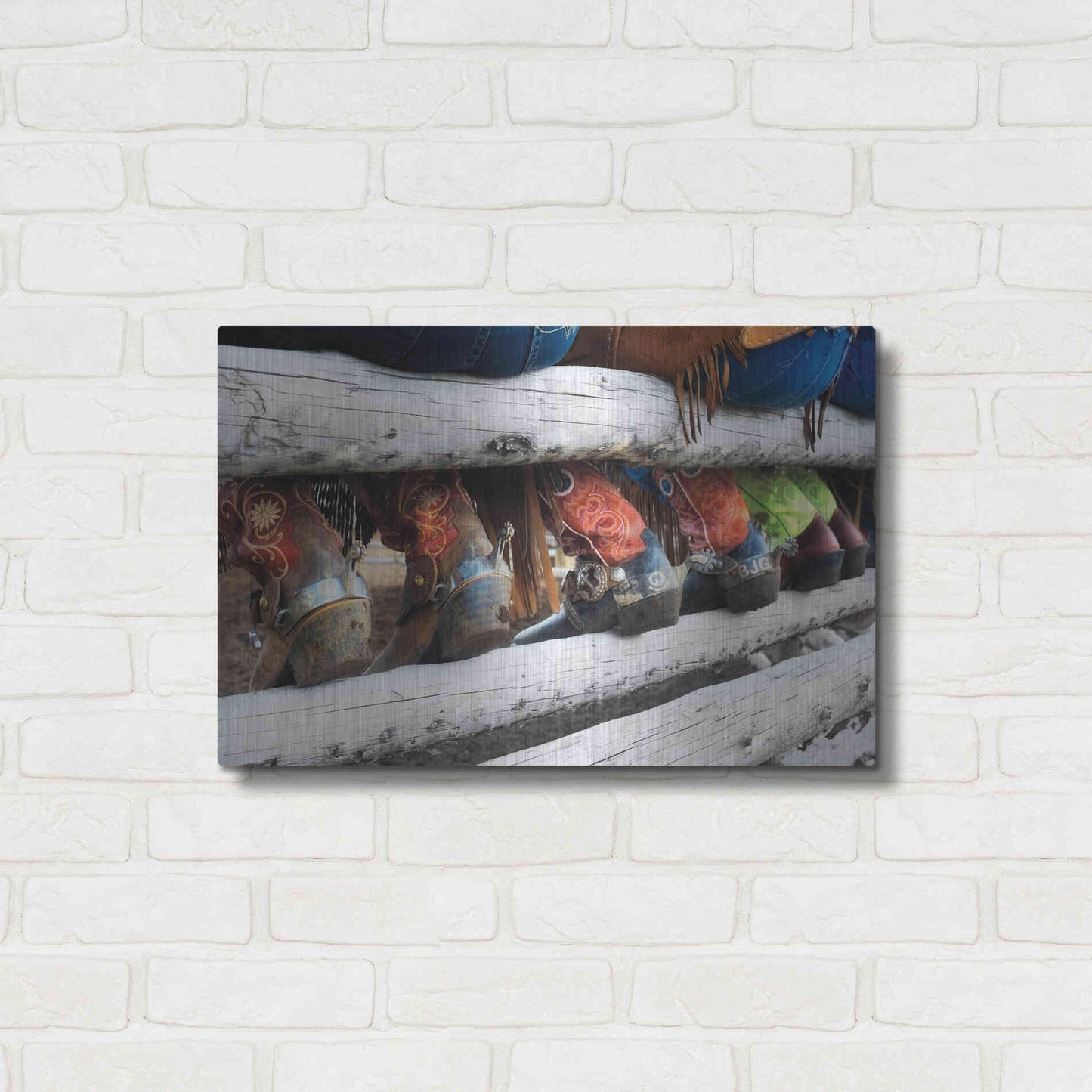 Luxe Metal Art 'Boots & Spurs' by Lisa Dearing, Metal Wall Art,24x16