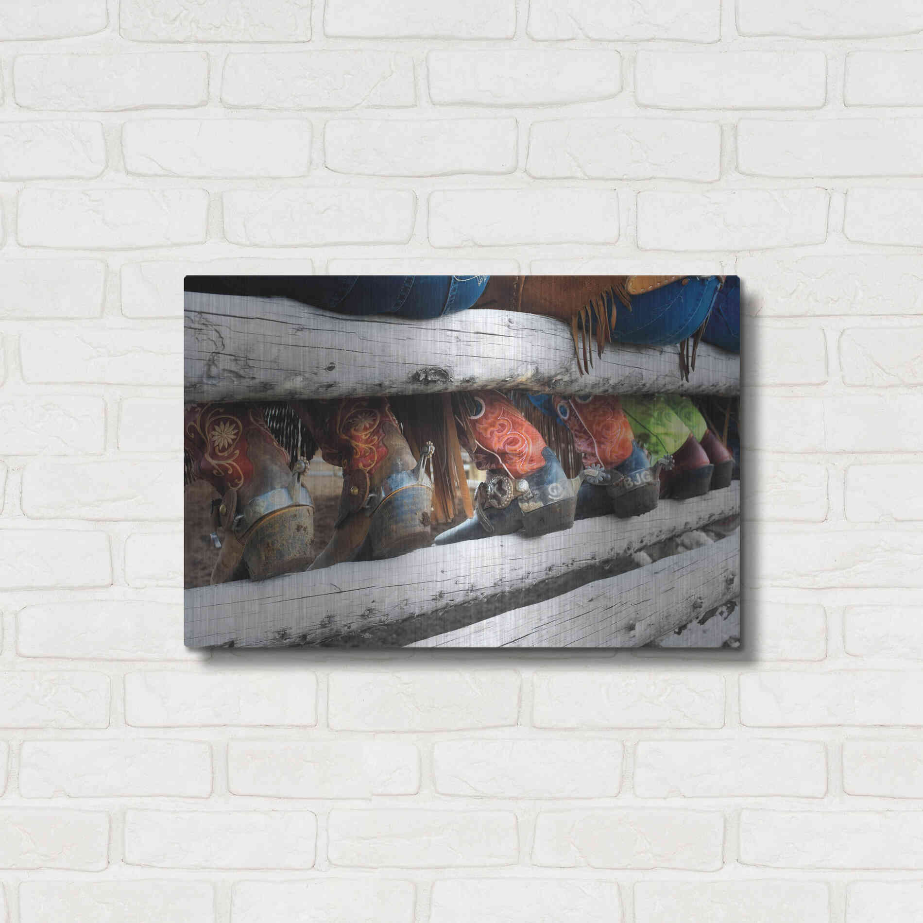 Luxe Metal Art 'Boots & Spurs' by Lisa Dearing, Metal Wall Art,24x16