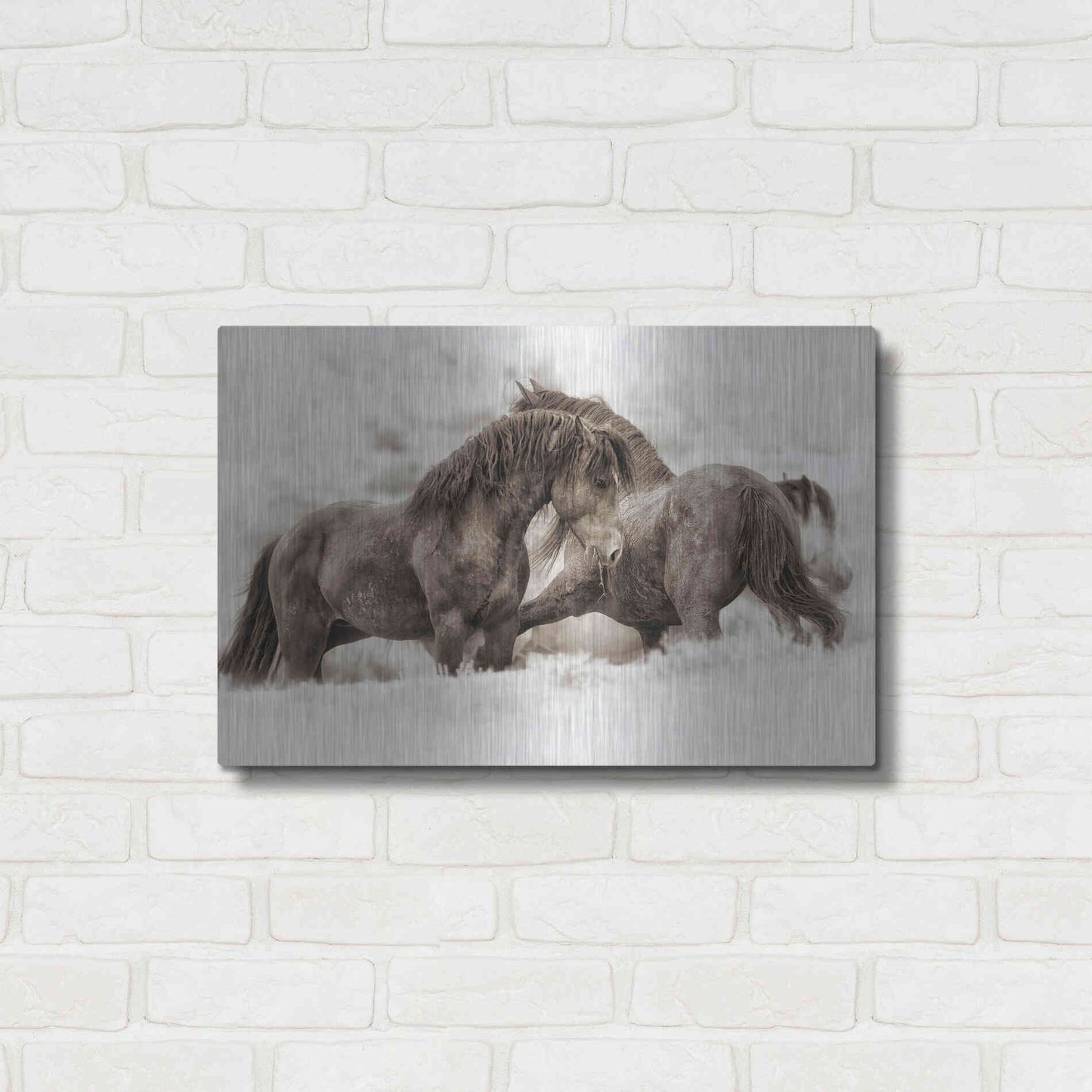 Luxe Metal Art 'Brothers' by Lisa Dearing, Metal Wall Art,24x16