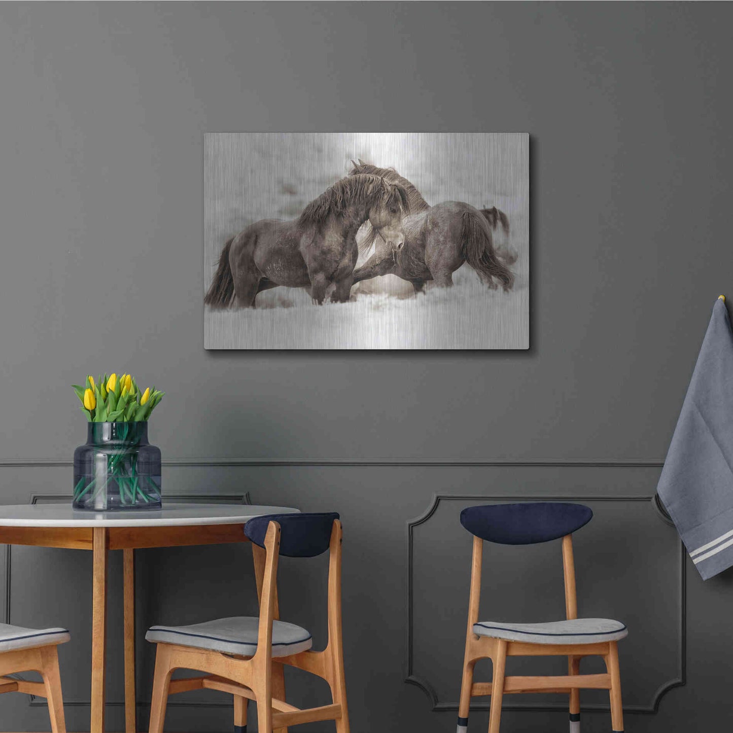 Luxe Metal Art 'Brothers' by Lisa Dearing, Metal Wall Art,36x24