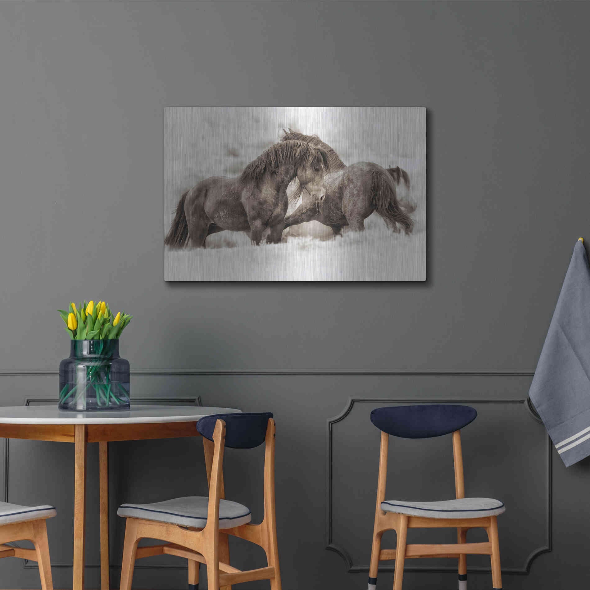 Luxe Metal Art 'Brothers' by Lisa Dearing, Metal Wall Art,36x24