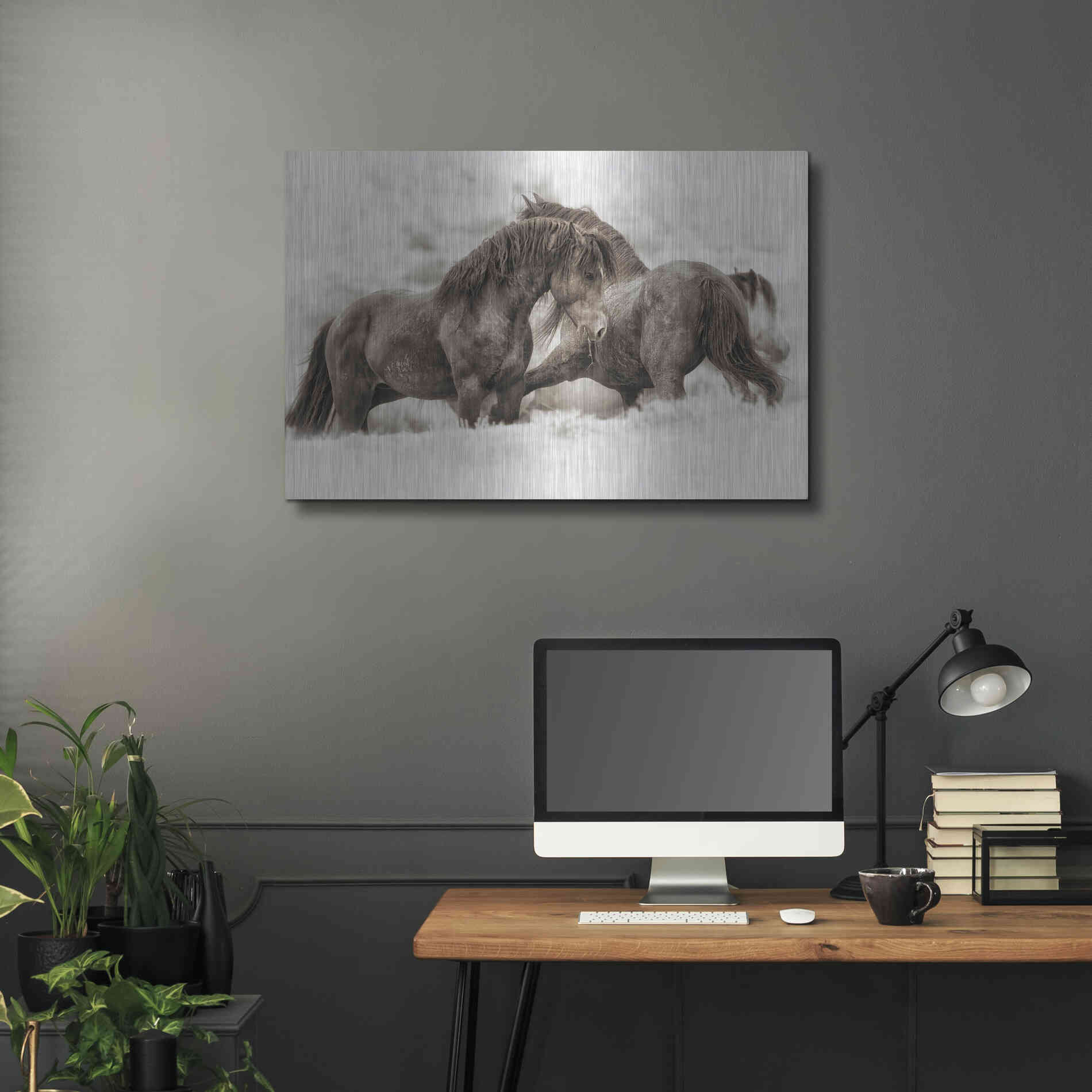 Luxe Metal Art 'Brothers' by Lisa Dearing, Metal Wall Art,36x24