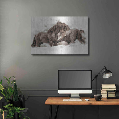 Luxe Metal Art 'Brothers' by Lisa Dearing, Metal Wall Art,36x24