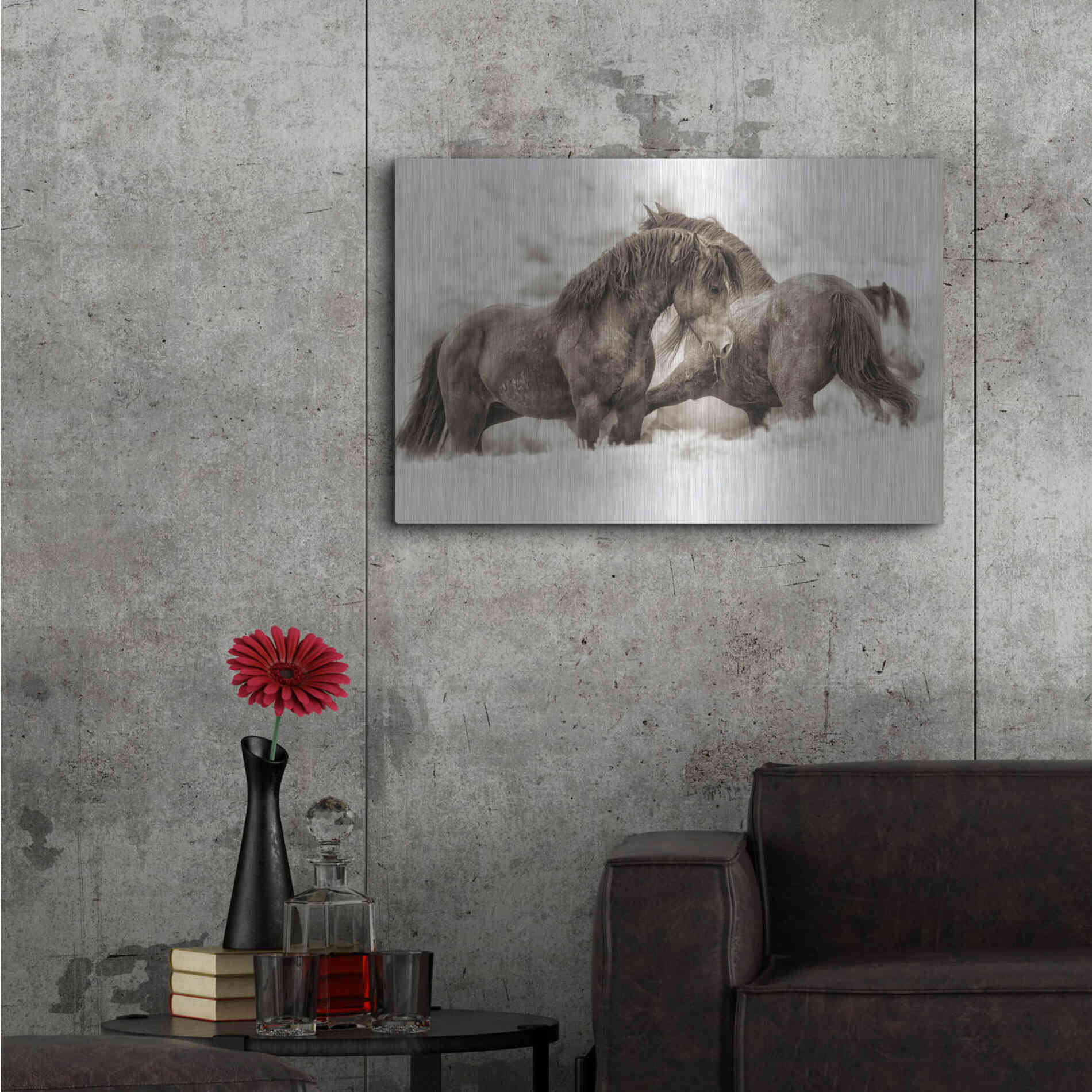 Luxe Metal Art 'Brothers' by Lisa Dearing, Metal Wall Art,36x24