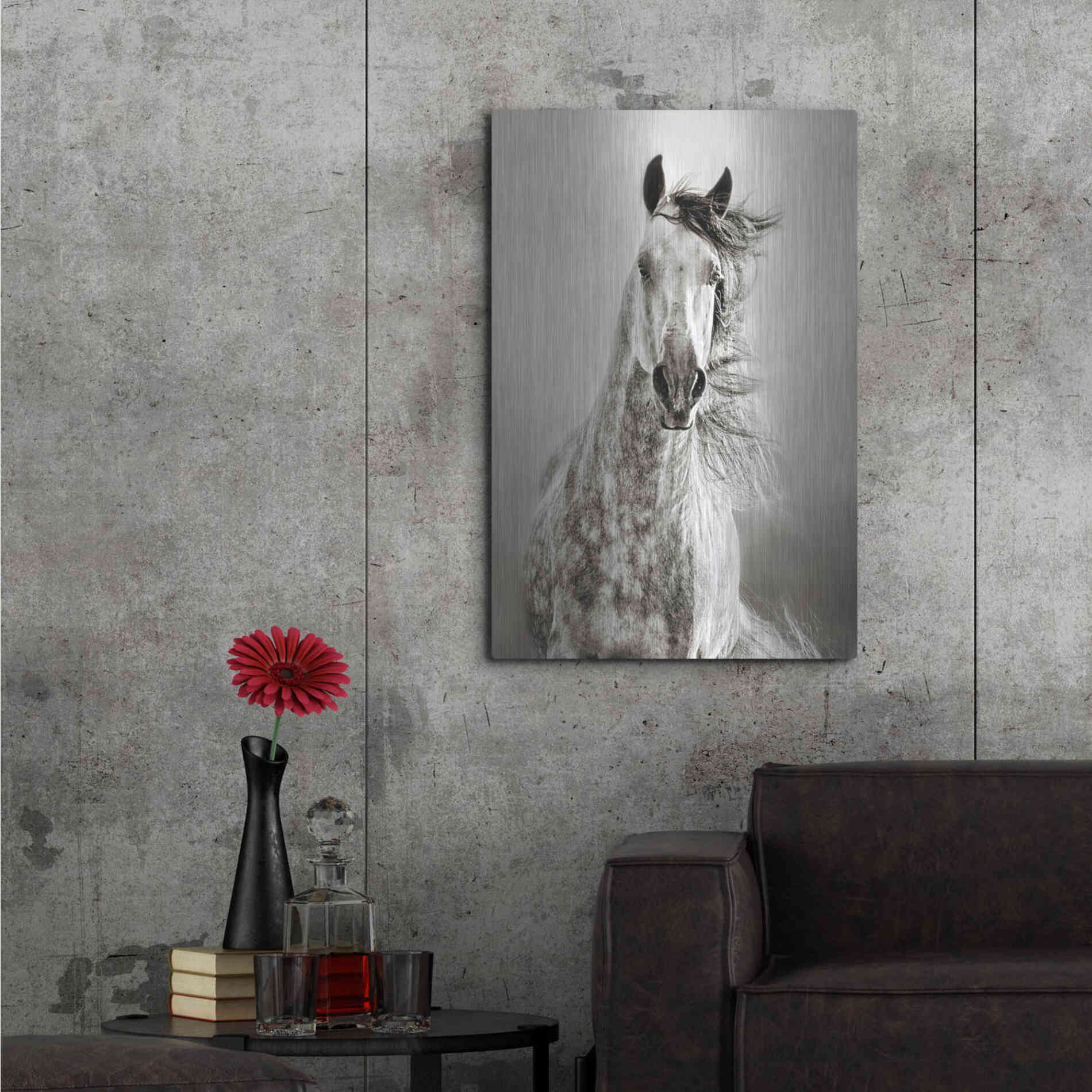 Luxe Metal Art 'Caballo de Andaluz' by Lisa Dearing, Metal Wall Art,24x36