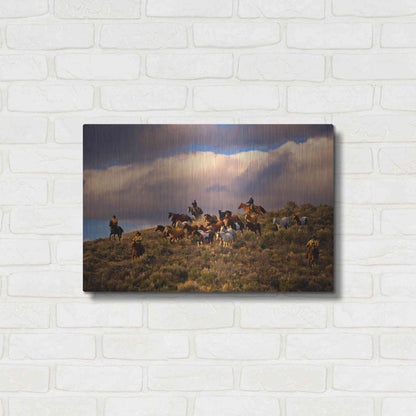 Luxe Metal Art 'Chasing Thunder' by Lisa Dearing, Metal Wall Art,24x16