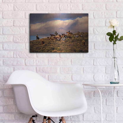 Luxe Metal Art 'Chasing Thunder' by Lisa Dearing, Metal Wall Art,24x16