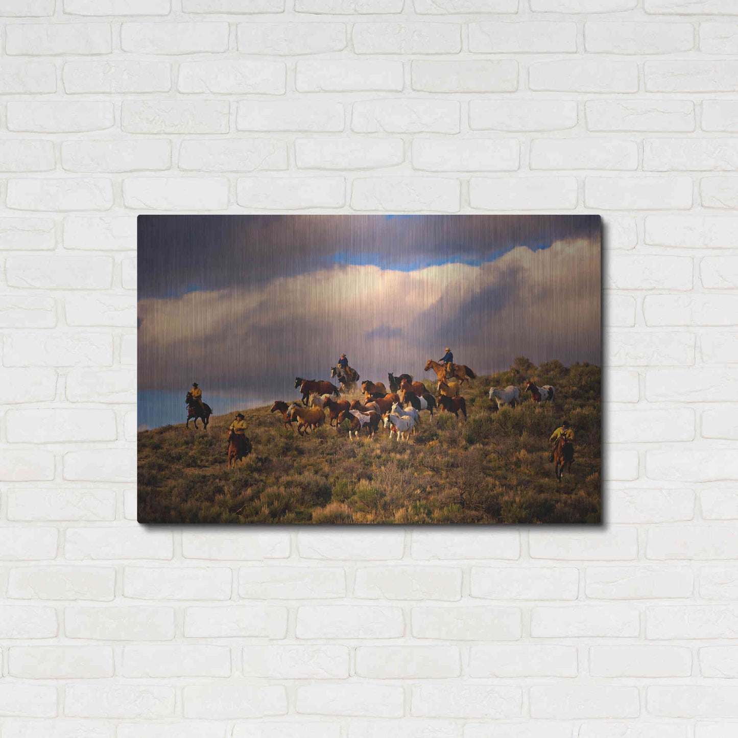 Luxe Metal Art 'Chasing Thunder' by Lisa Dearing, Metal Wall Art,36x24
