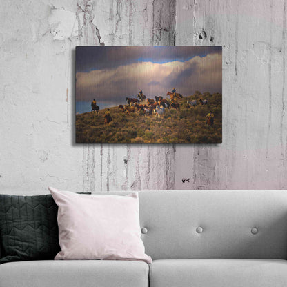 Luxe Metal Art 'Chasing Thunder' by Lisa Dearing, Metal Wall Art,36x24