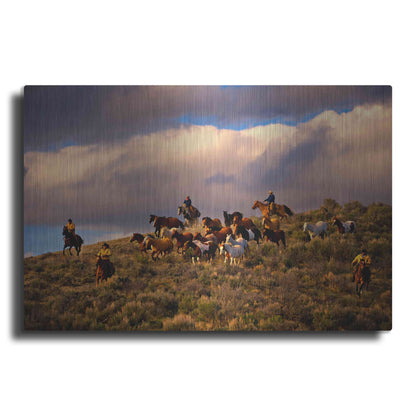 Luxe Metal Art 'Chasing Thunder' by Lisa Dearing, Metal Wall Art