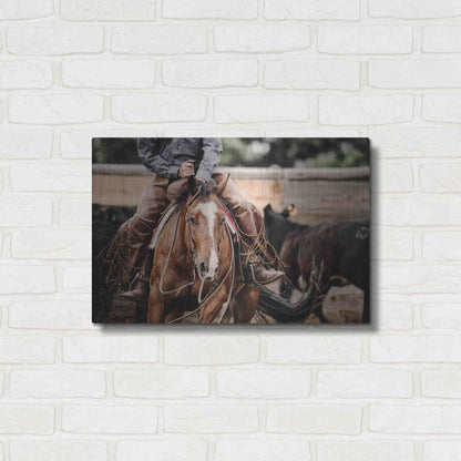 Luxe Metal Art 'Cutting Horse' by Lisa Dearing, Metal Wall Art,24x16