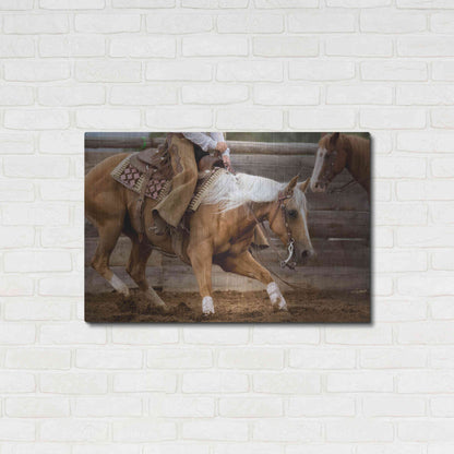 Luxe Metal Art 'Cutting Horses' by Lisa Dearing, Metal Wall Art,36x24