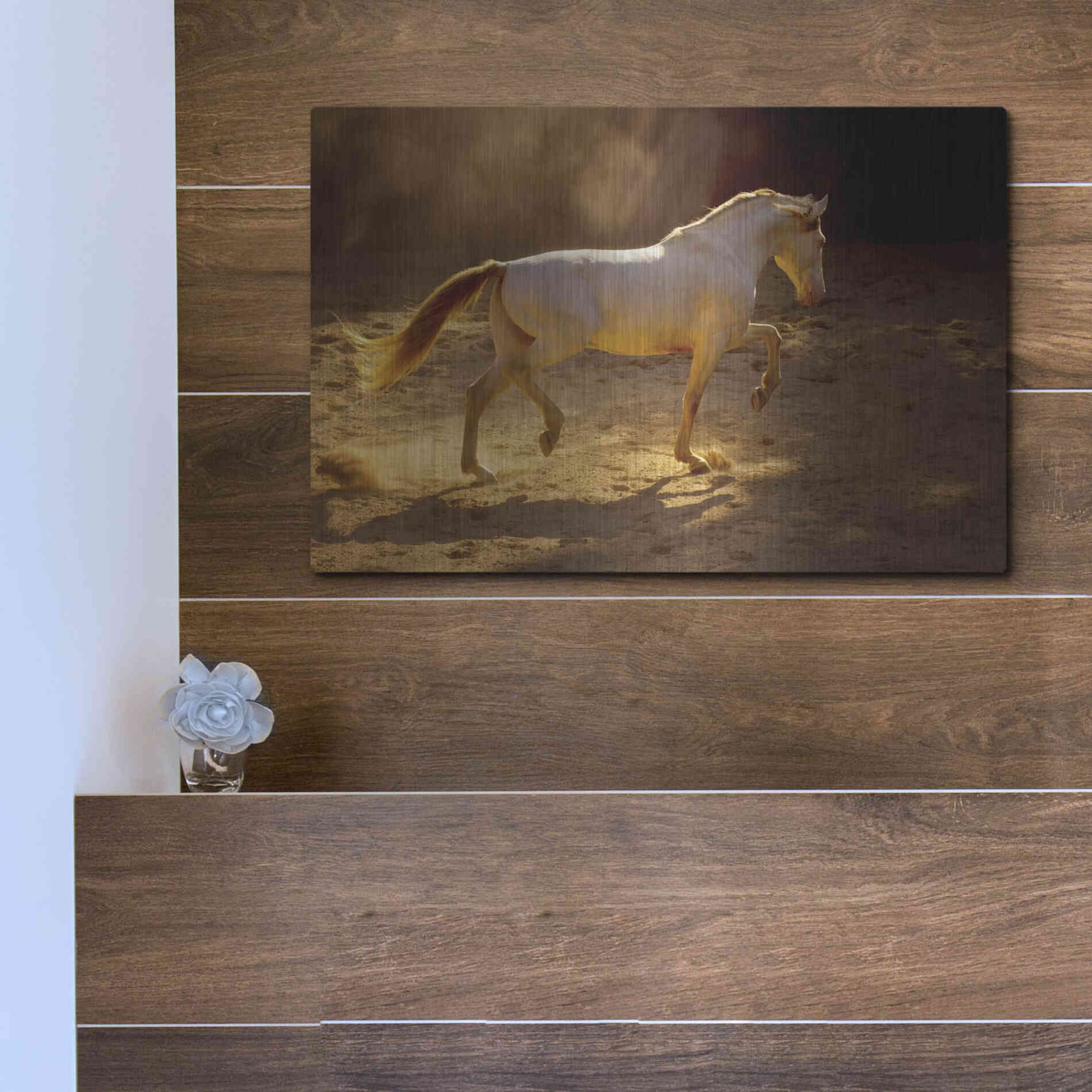 Luxe Metal Art 'Dancing In The Light' by Lisa Dearing, Metal Wall Art,16x12