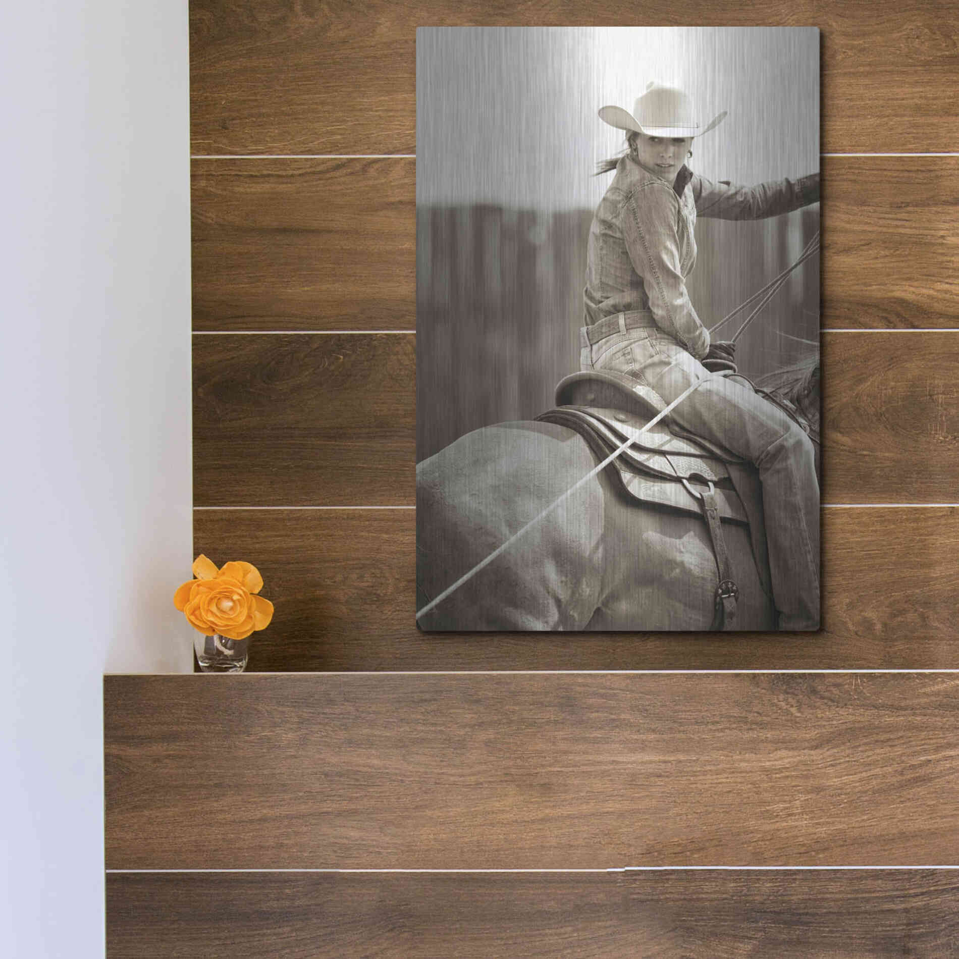 Luxe Metal Art 'Got One' by Lisa Dearing, Metal Wall Art,12x16