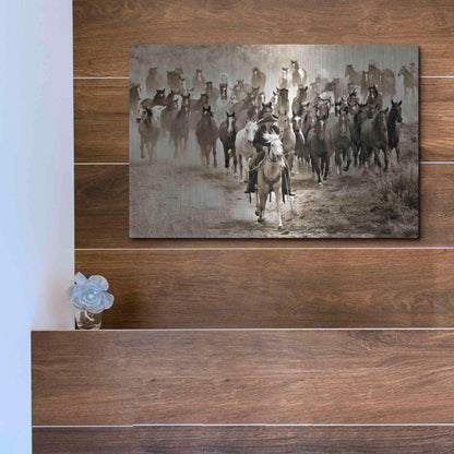 Luxe Metal Art 'Heading Home' by Lisa Dearing, Metal Wall Art,16x12