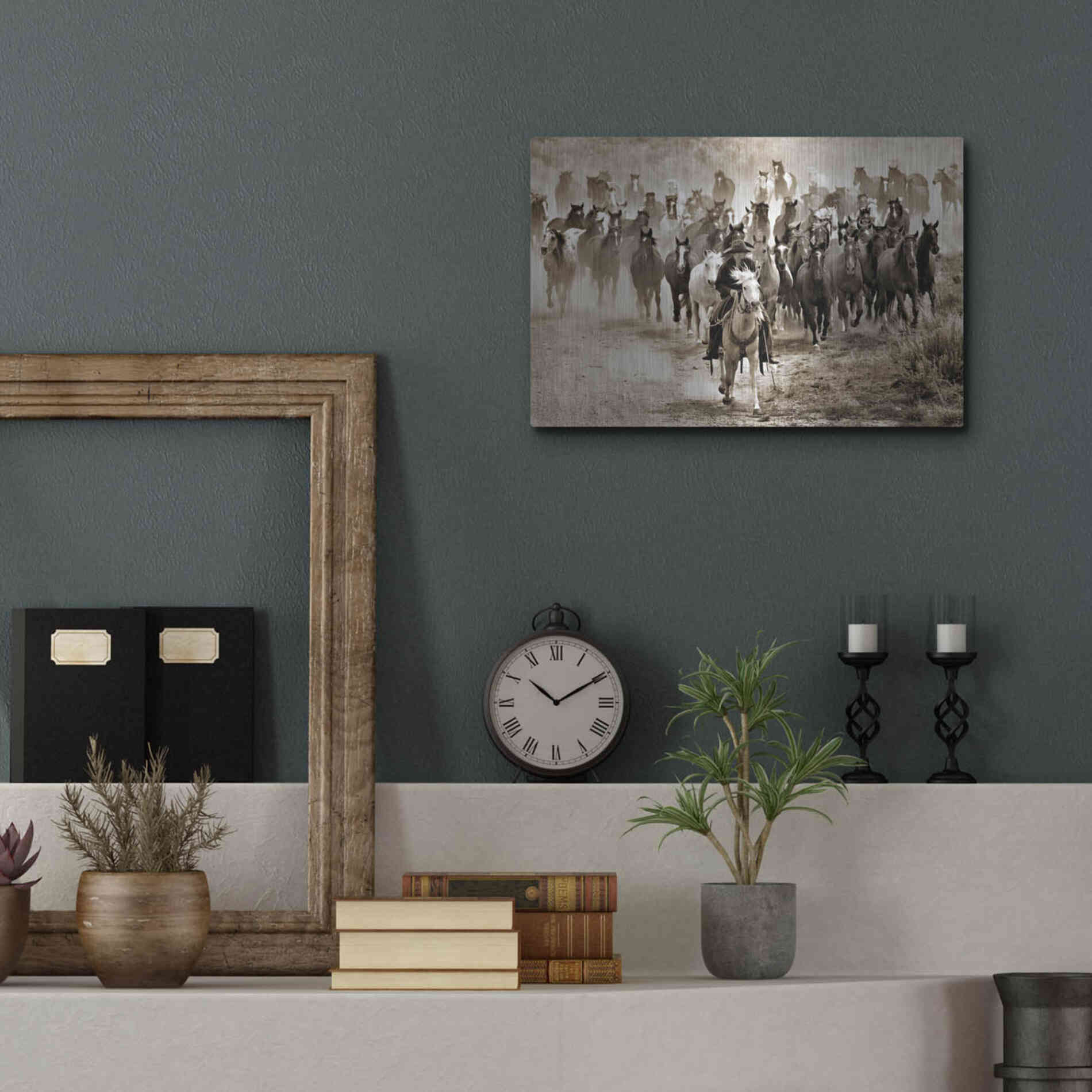 Luxe Metal Art 'Heading Home' by Lisa Dearing, Metal Wall Art,16x12