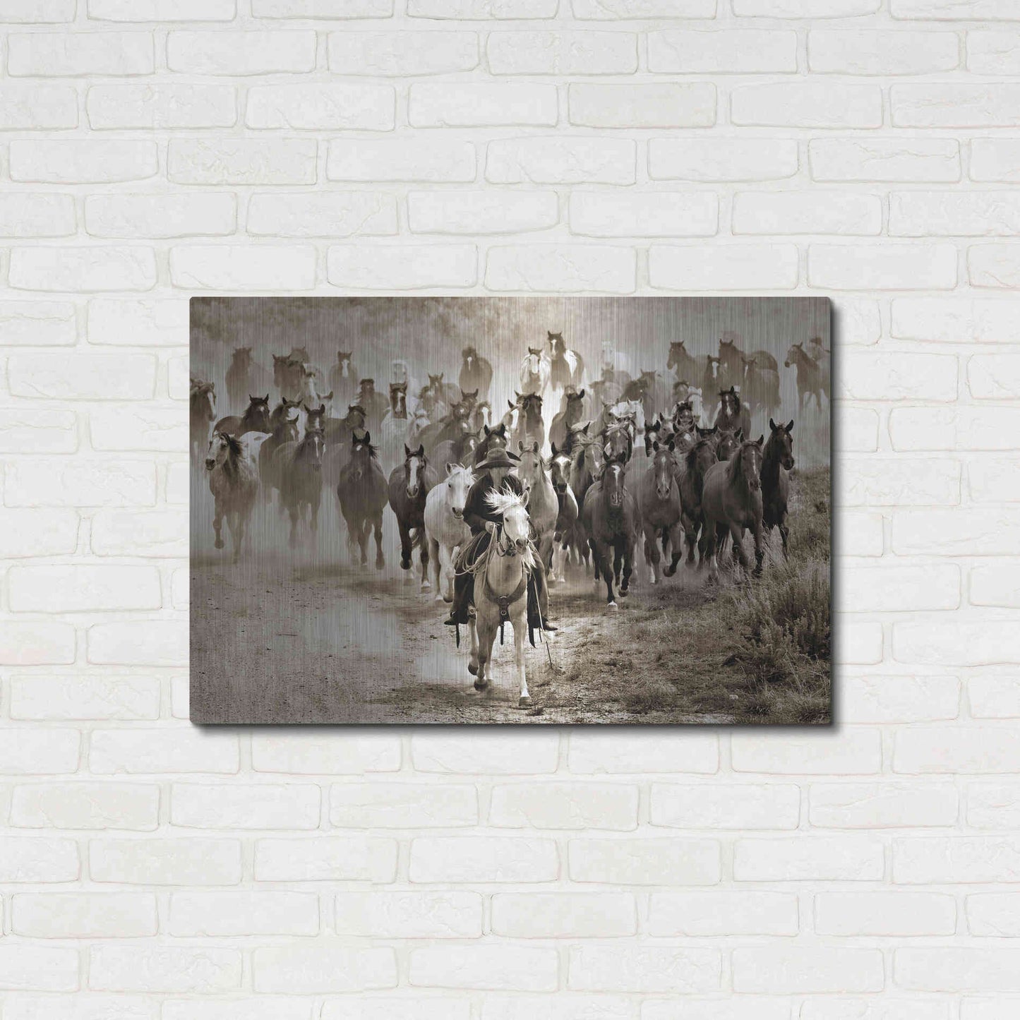 Luxe Metal Art 'Heading Home' by Lisa Dearing, Metal Wall Art,36x24