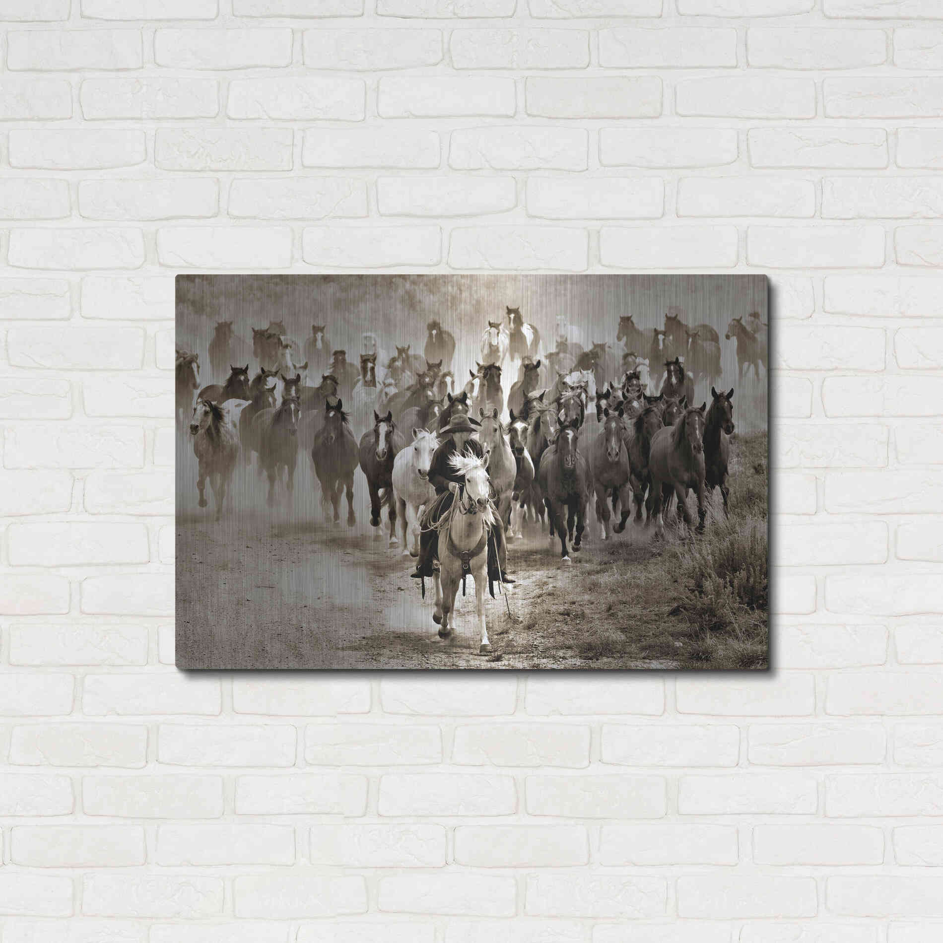 Luxe Metal Art 'Heading Home' by Lisa Dearing, Metal Wall Art,36x24