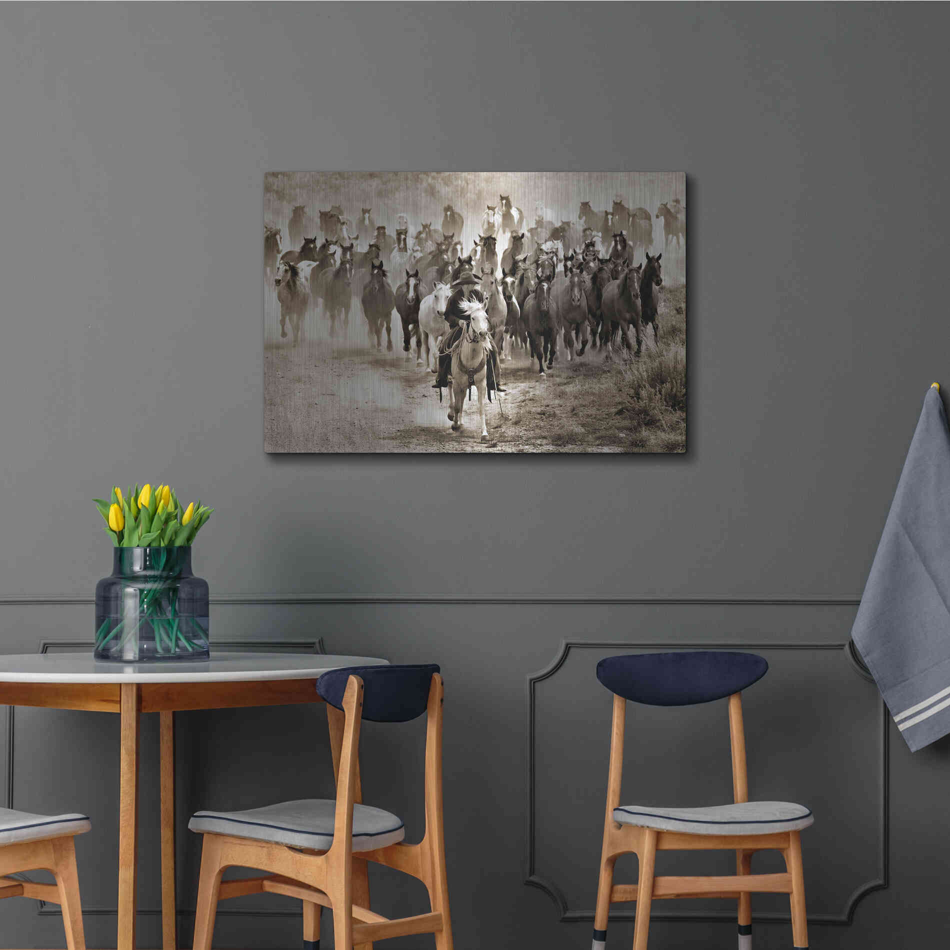 Luxe Metal Art 'Heading Home' by Lisa Dearing, Metal Wall Art,36x24