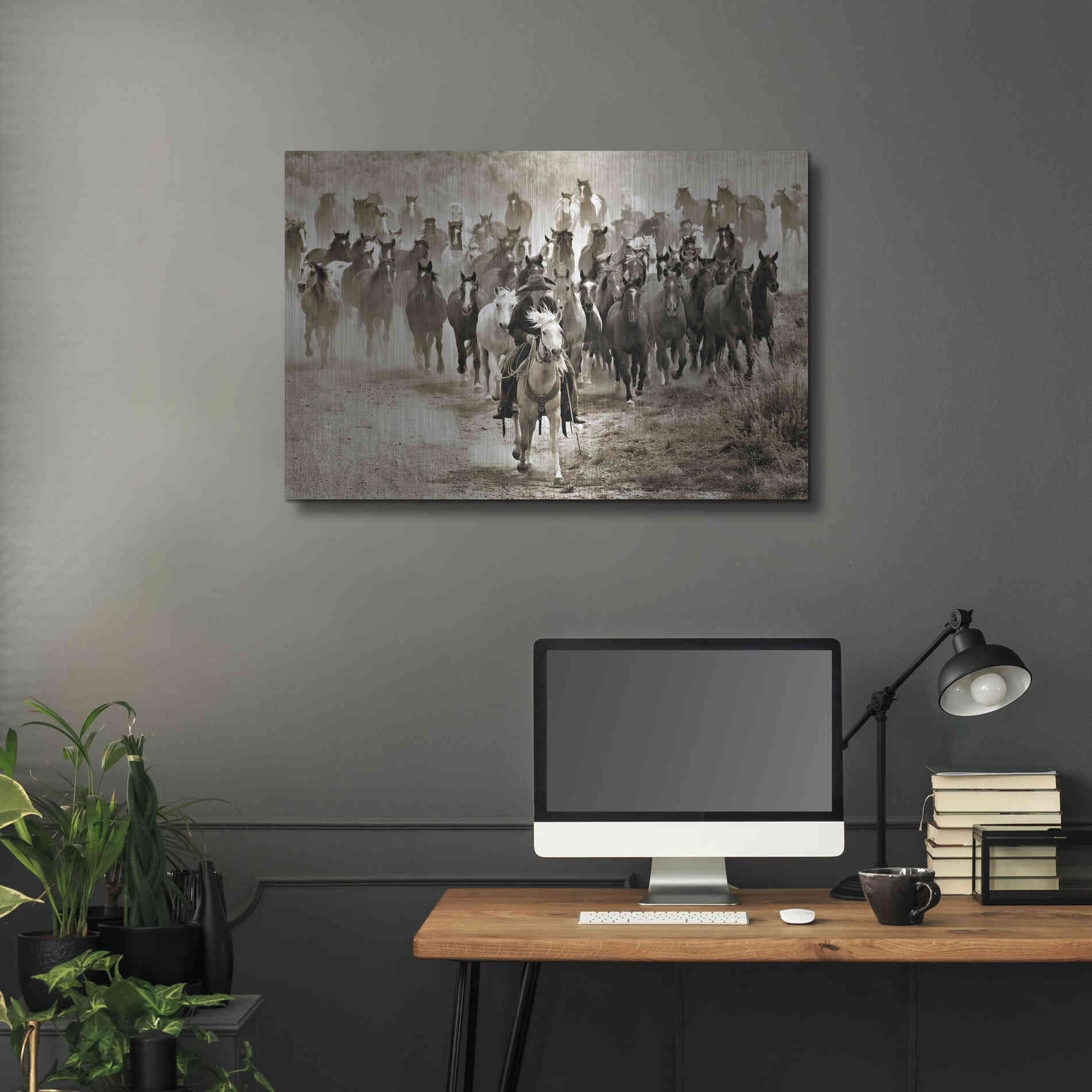 Luxe Metal Art 'Heading Home' by Lisa Dearing, Metal Wall Art,36x24