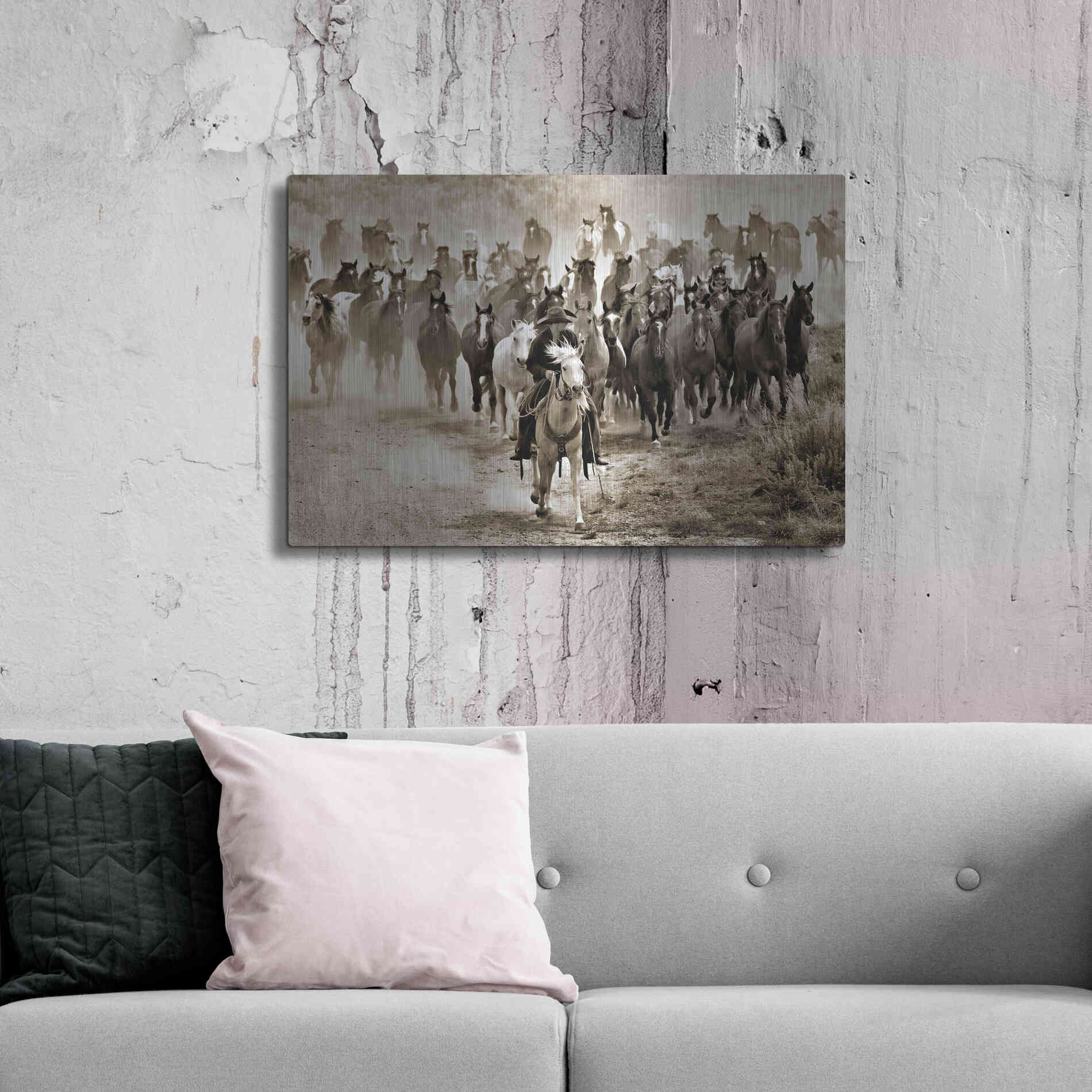 Luxe Metal Art 'Heading Home' by Lisa Dearing, Metal Wall Art,36x24