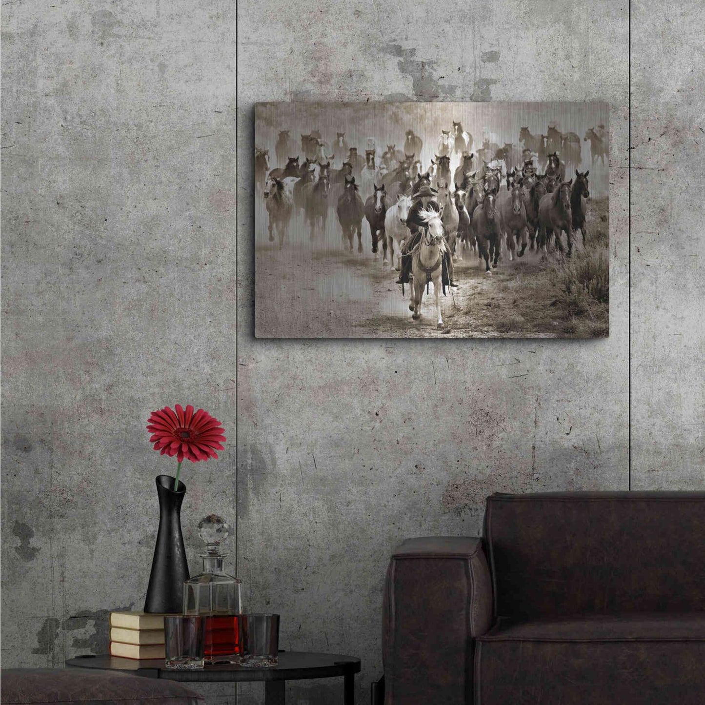 Luxe Metal Art 'Heading Home' by Lisa Dearing, Metal Wall Art,36x24