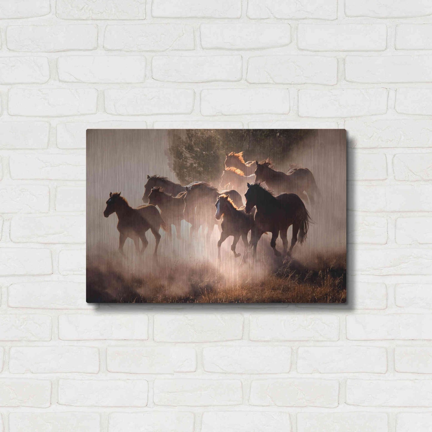 Luxe Metal Art 'Horses' by Lisa Dearing, Metal Wall Art,24x16