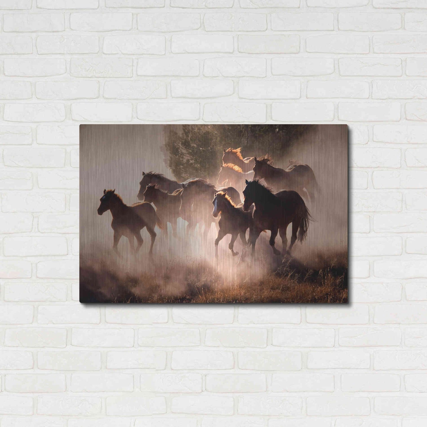 Luxe Metal Art 'Horses' by Lisa Dearing, Metal Wall Art,36x24