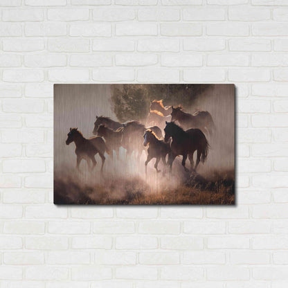 Luxe Metal Art 'Horses' by Lisa Dearing, Metal Wall Art,36x24