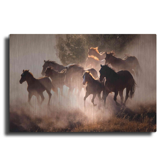 Luxe Metal Art 'Horses' by Lisa Dearing, Metal Wall Art