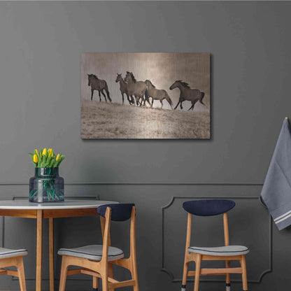 Luxe Metal Art 'Kicking Dust' by Lisa Dearing, Metal Wall Art,36x24