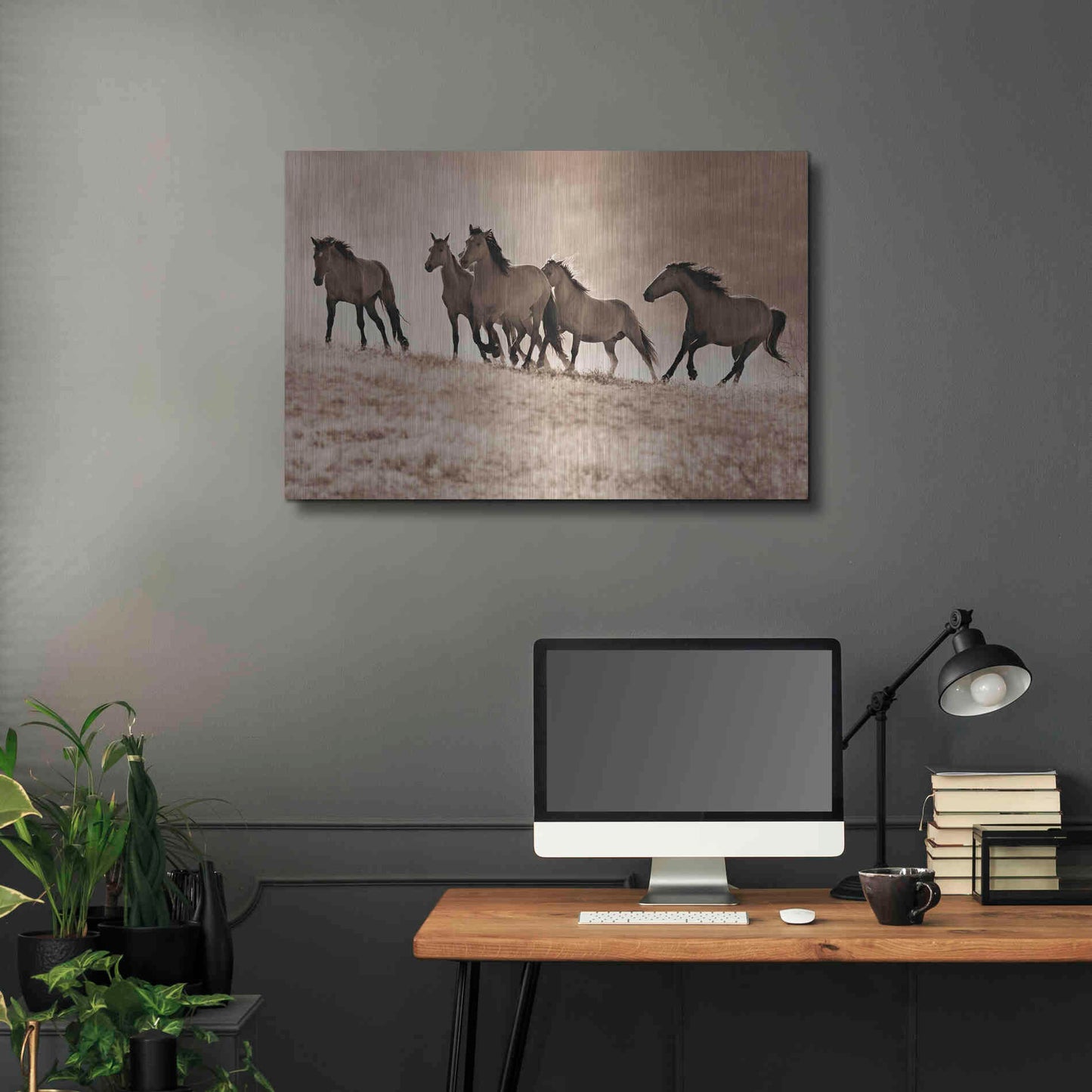Luxe Metal Art 'Kicking Dust' by Lisa Dearing, Metal Wall Art,36x24