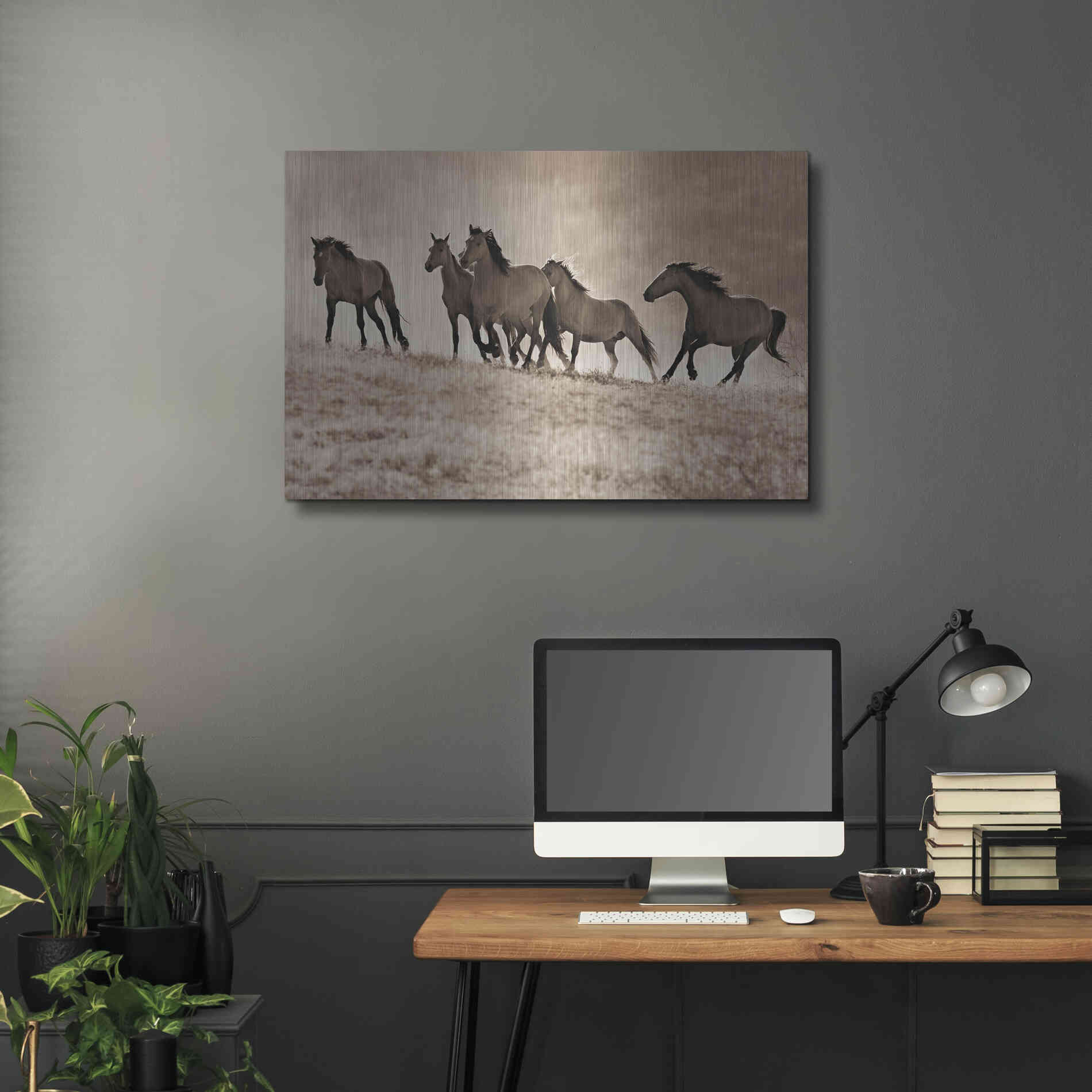 Luxe Metal Art 'Kicking Dust' by Lisa Dearing, Metal Wall Art,36x24