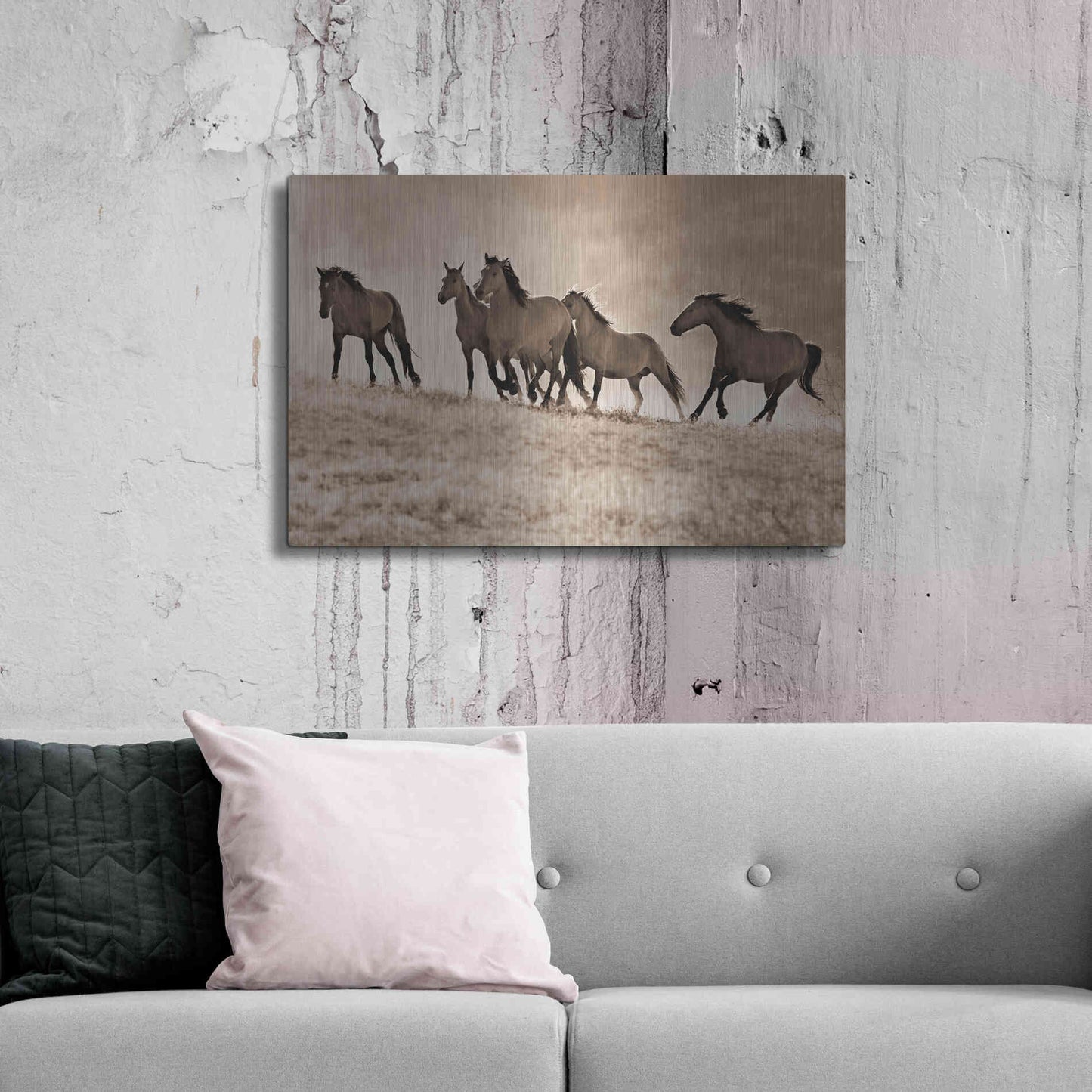 Luxe Metal Art 'Kicking Dust' by Lisa Dearing, Metal Wall Art,36x24