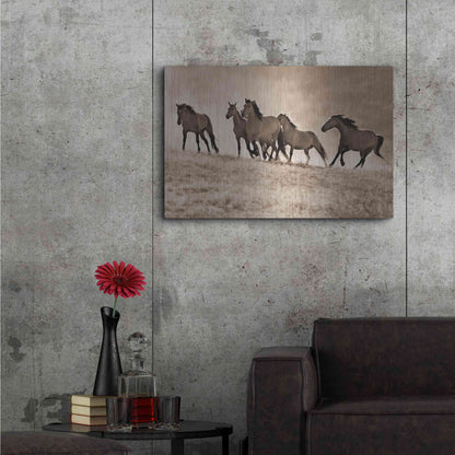 Luxe Metal Art 'Kicking Dust' by Lisa Dearing, Metal Wall Art,36x24