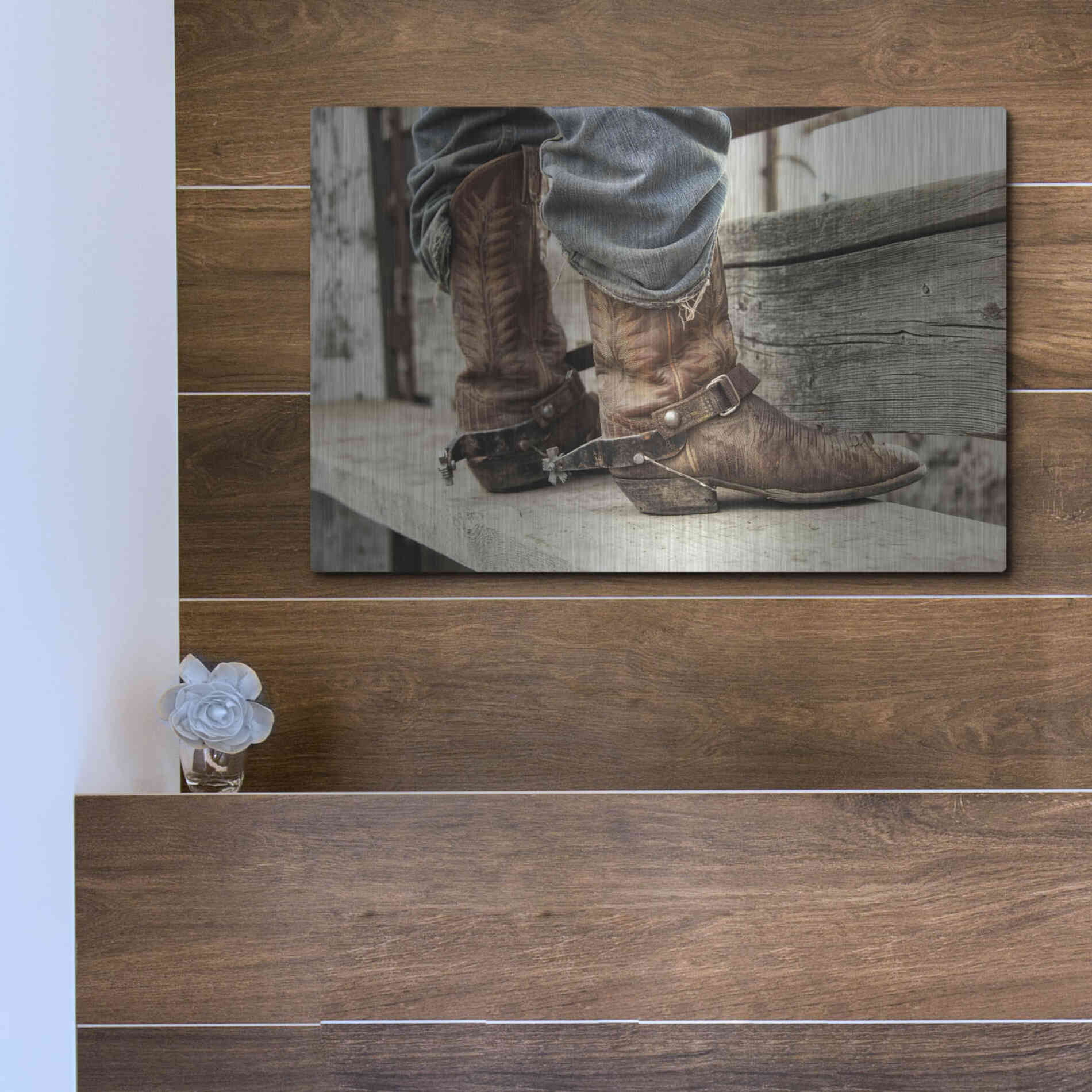 Luxe Metal Art 'Like a Second Skin' by Lisa Dearing, Metal Wall Art,16x12