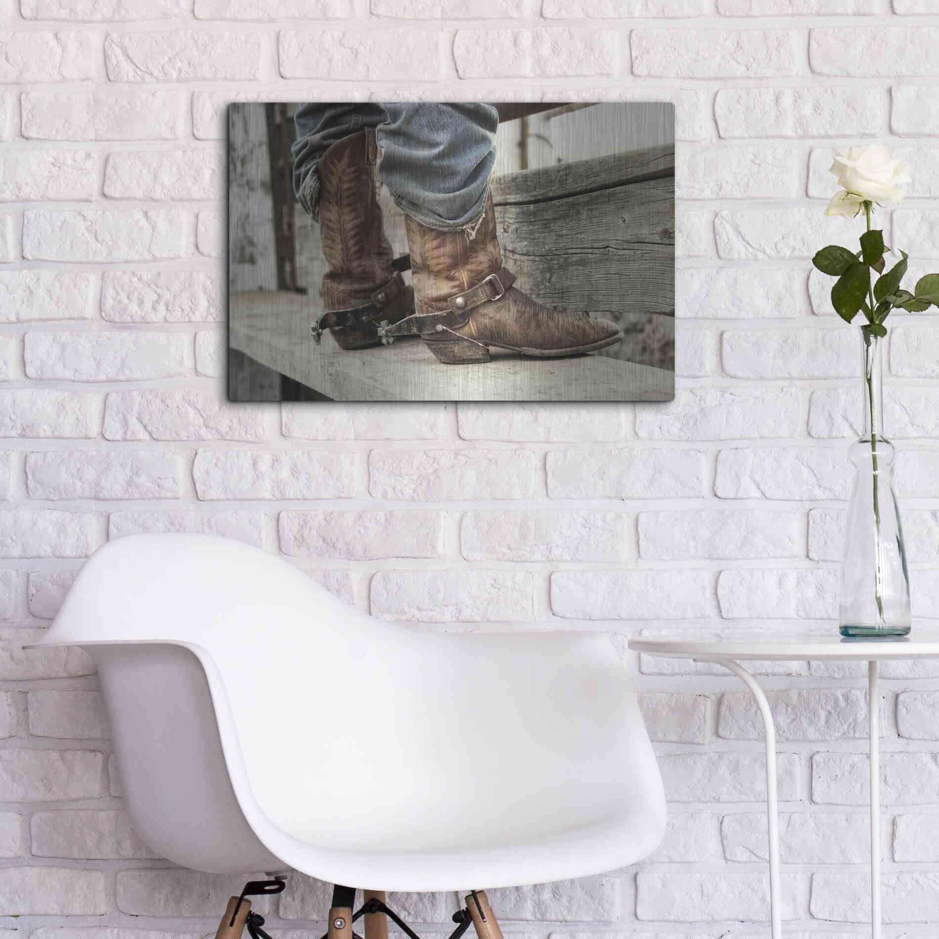 Luxe Metal Art 'Like a Second Skin' by Lisa Dearing, Metal Wall Art,24x16