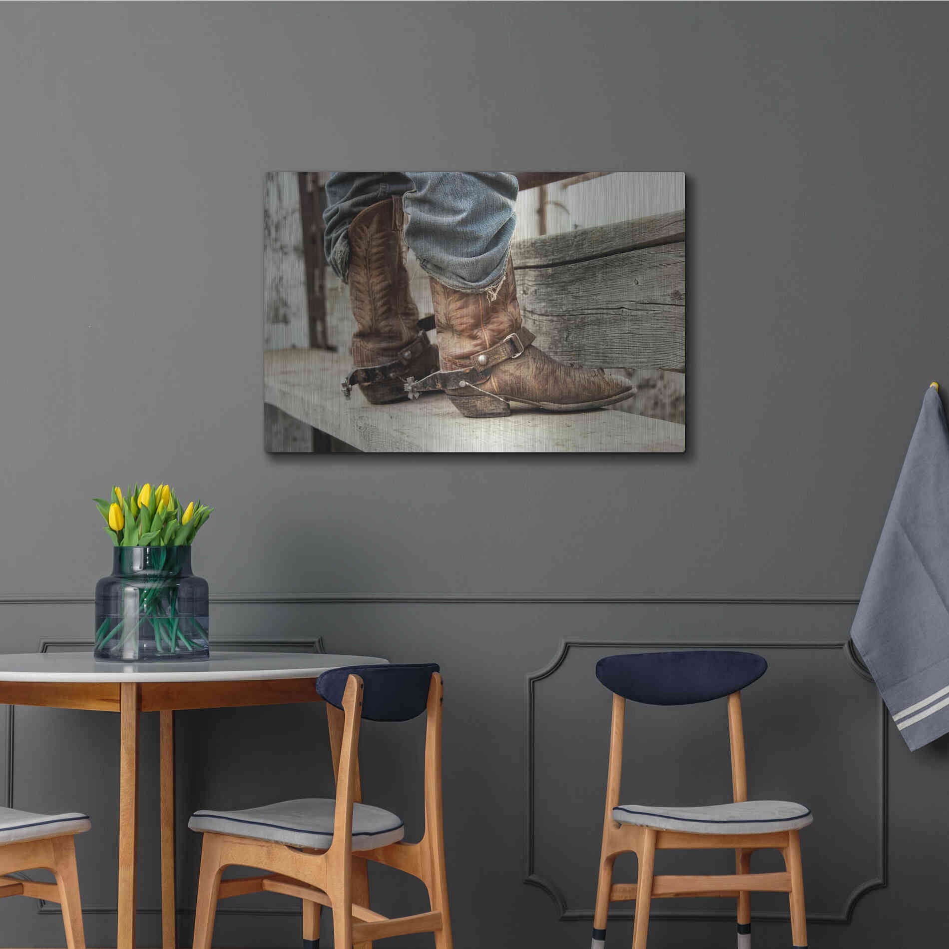Luxe Metal Art 'Like a Second Skin' by Lisa Dearing, Metal Wall Art,36x24