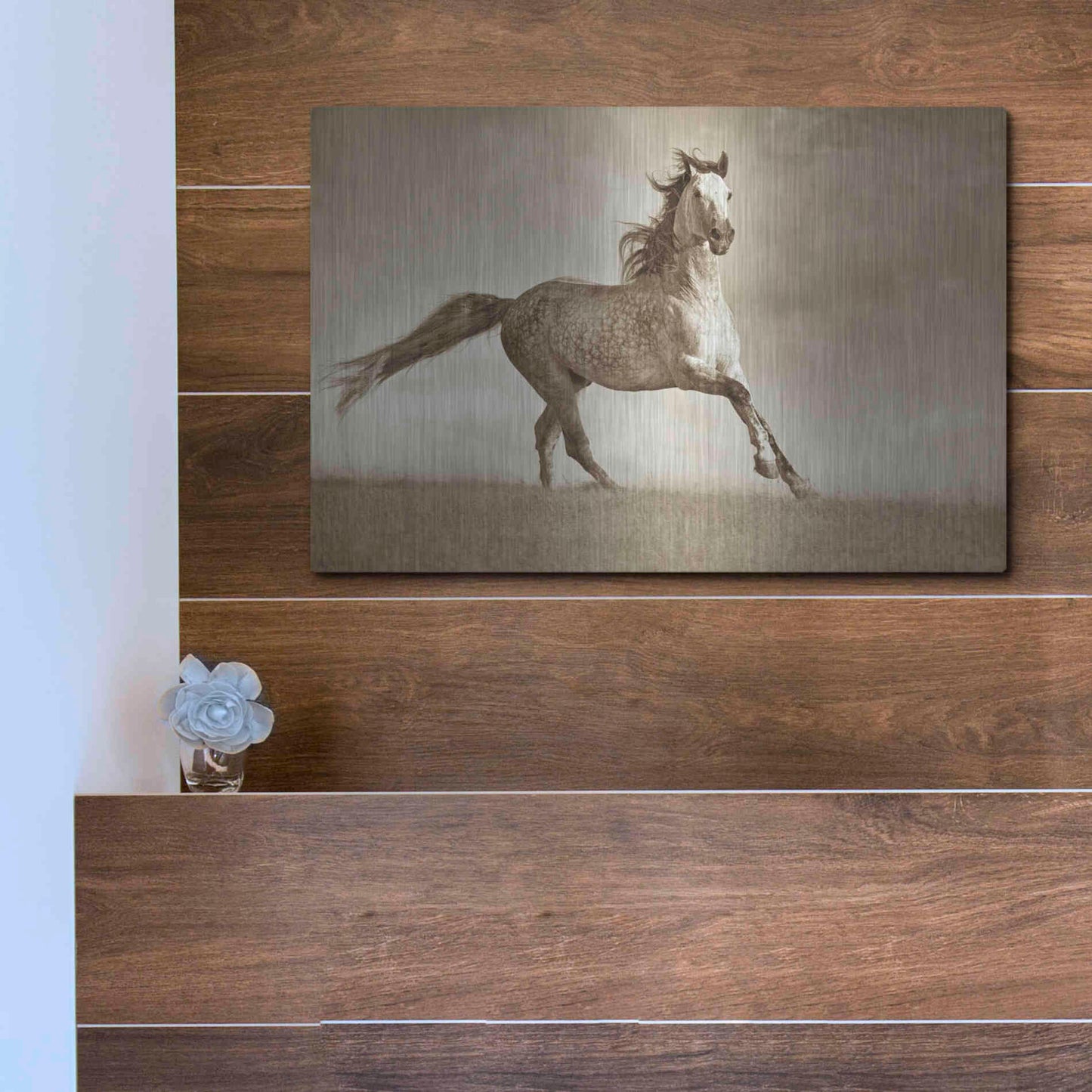 Luxe Metal Art 'Like the Wind' by Lisa Dearing, Metal Wall Art,16x12