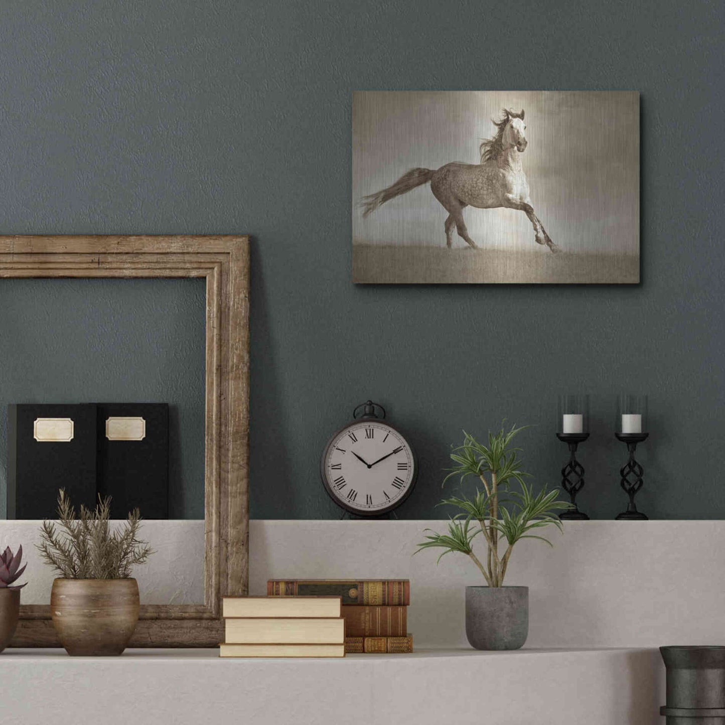 Luxe Metal Art 'Like the Wind' by Lisa Dearing, Metal Wall Art,16x12