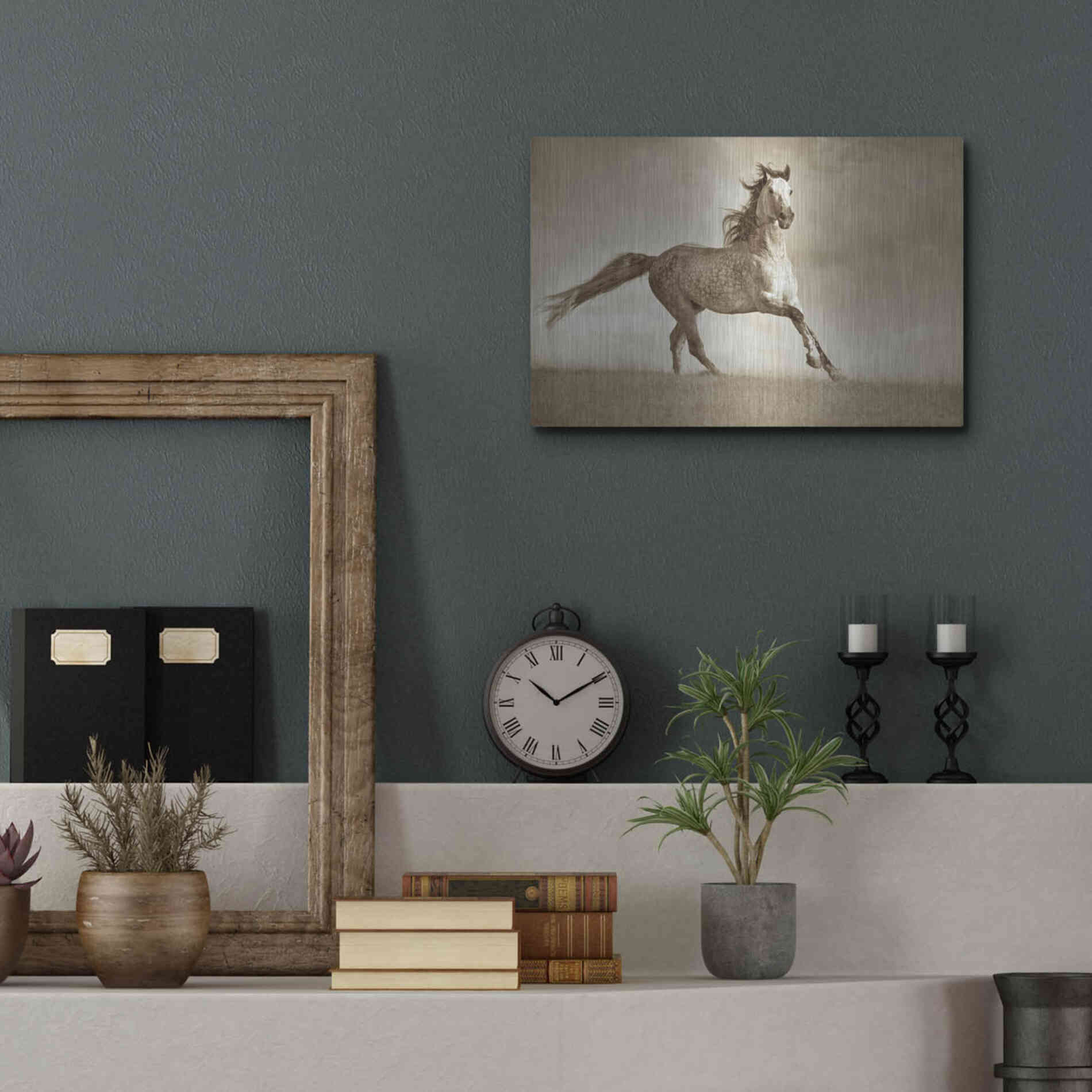 Luxe Metal Art 'Like the Wind' by Lisa Dearing, Metal Wall Art,16x12