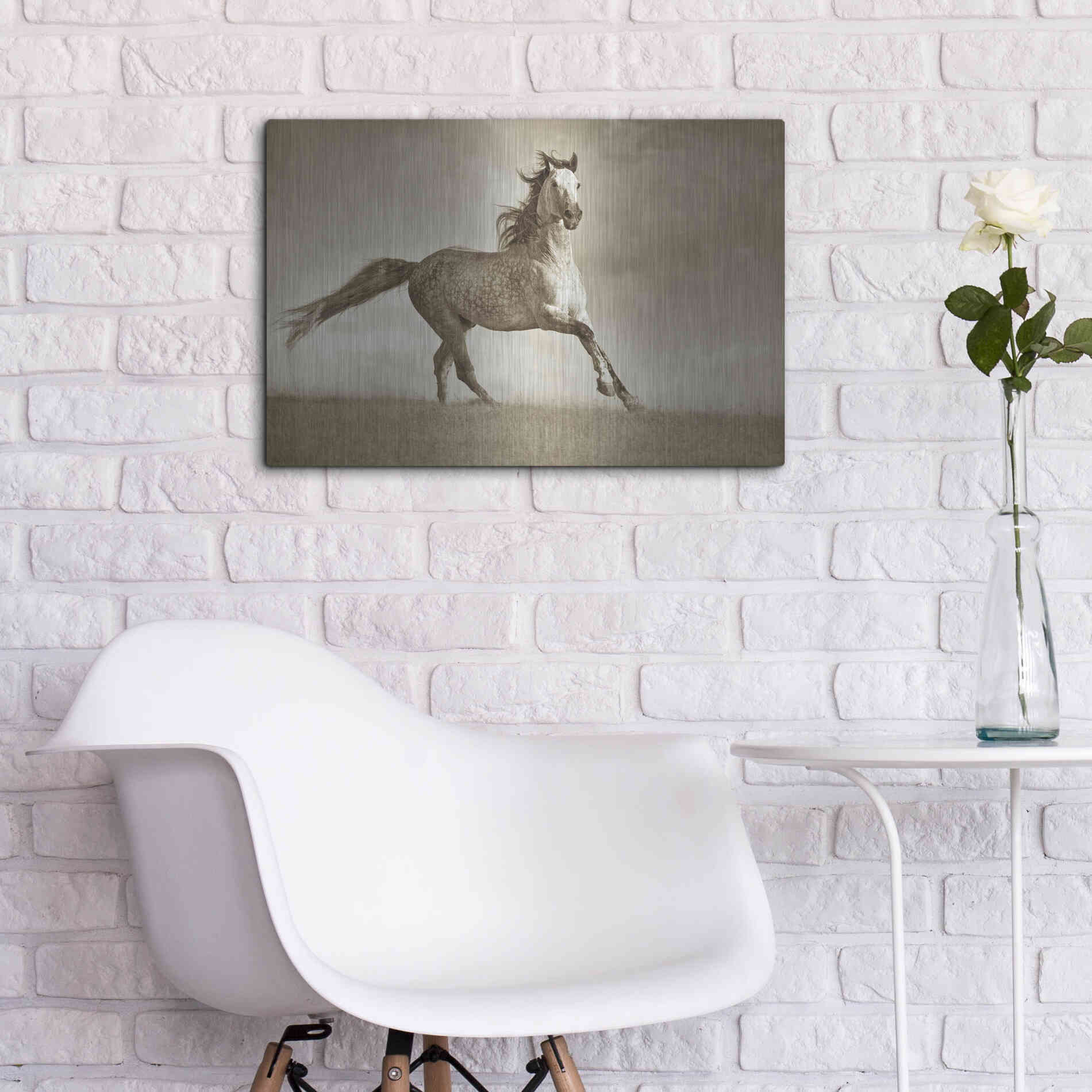 Luxe Metal Art 'Like the Wind' by Lisa Dearing, Metal Wall Art,24x16
