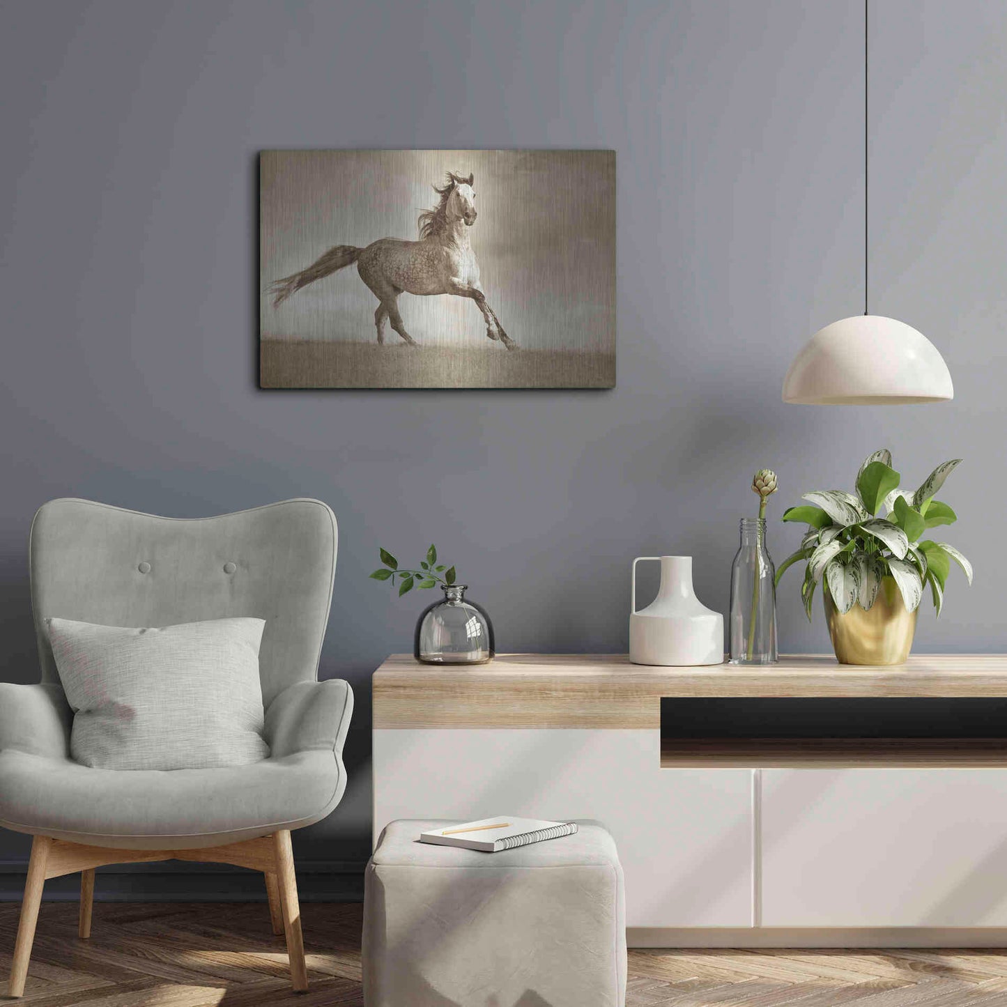 Luxe Metal Art 'Like the Wind' by Lisa Dearing, Metal Wall Art,24x16