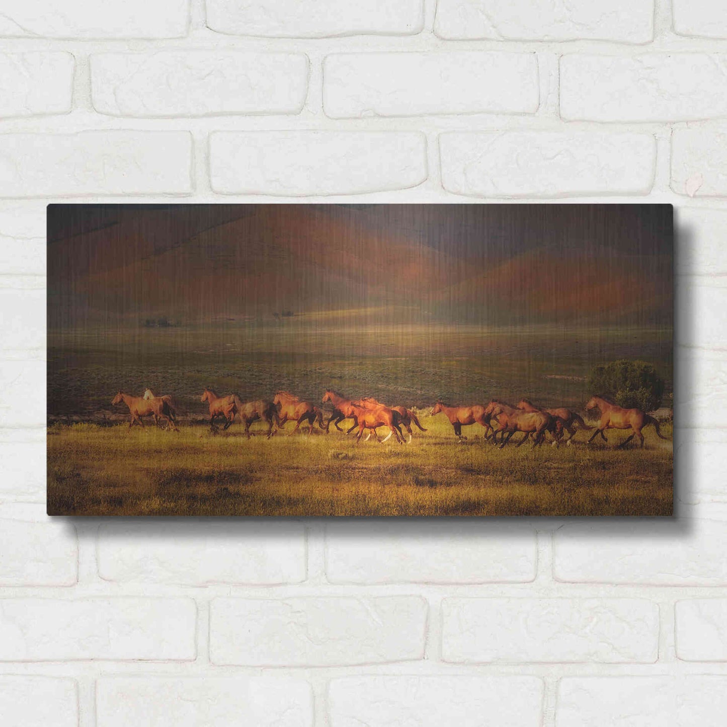 Luxe Metal Art 'Montana Dreaming' by Lisa Dearing, Metal Wall Art,24x12