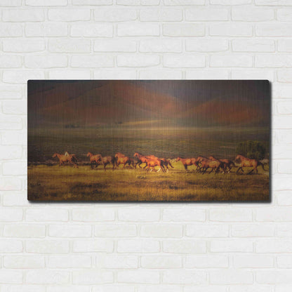 Luxe Metal Art 'Montana Dreaming' by Lisa Dearing, Metal Wall Art,48x24