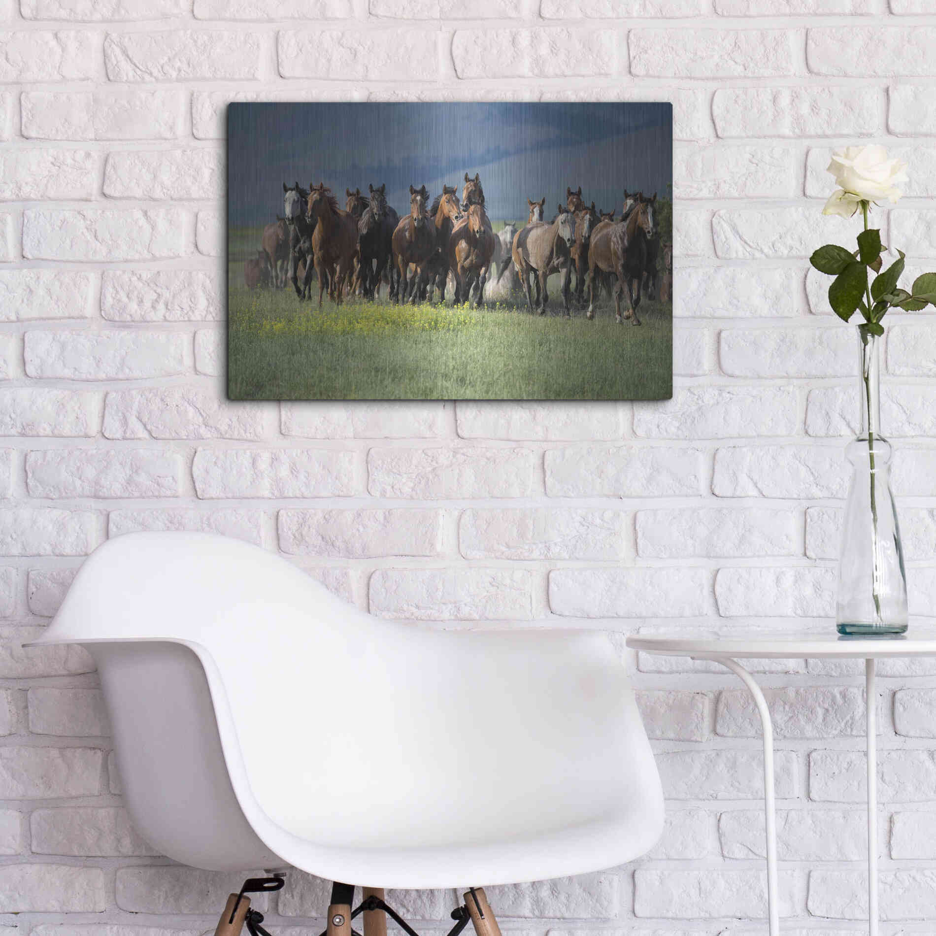 Luxe Metal Art 'Montana Thunder' by Lisa Dearing, Metal Wall Art,24x16