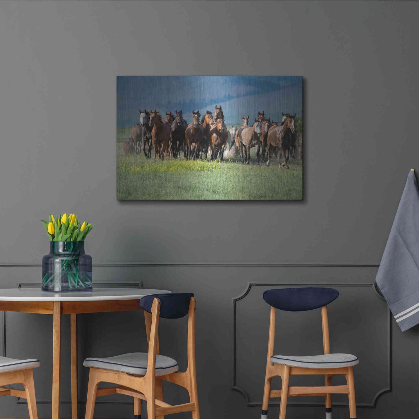 Luxe Metal Art 'Montana Thunder' by Lisa Dearing, Metal Wall Art,36x24