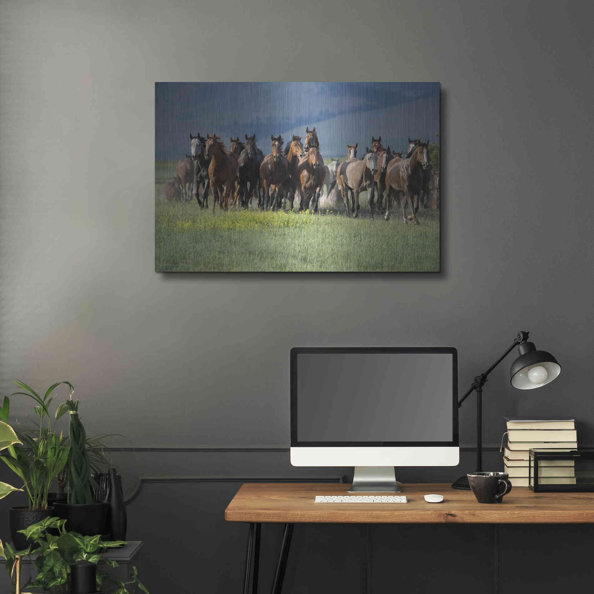 Luxe Metal Art 'Montana Thunder' by Lisa Dearing, Metal Wall Art,36x24