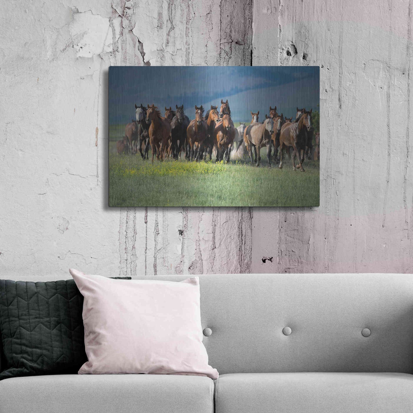 Luxe Metal Art 'Montana Thunder' by Lisa Dearing, Metal Wall Art,36x24