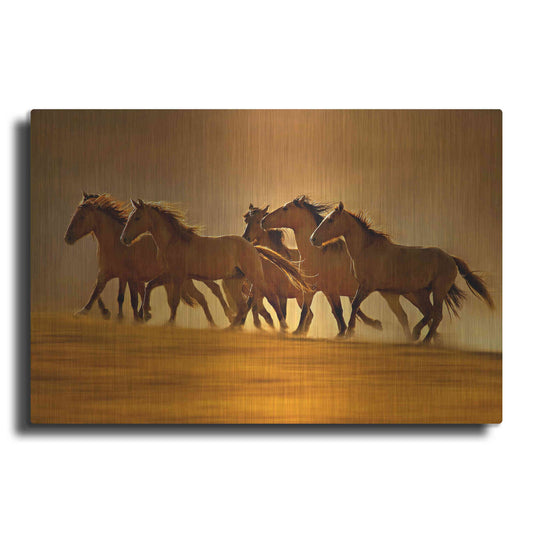 Luxe Metal Art 'Night Runners' by Lisa Dearing, Metal Wall Art